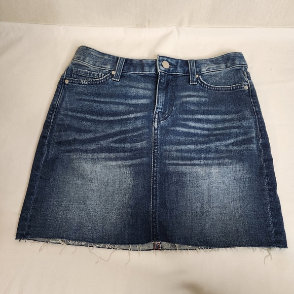 Tommy Hilfiger Dresses & Skirts - Tommy Hilfiger Vintage Blue Denim Skirt Distressed Size 00.